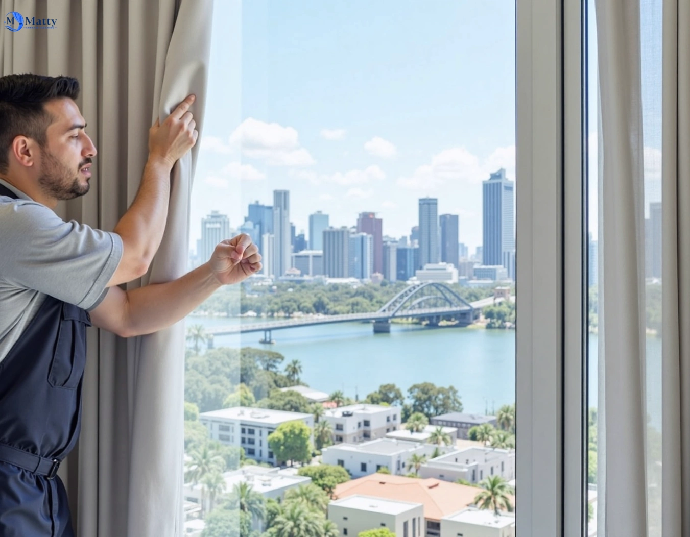 Professional curtain steam cleaning service holsworthy-nsw QLD by Matty Curtain Cleaning
